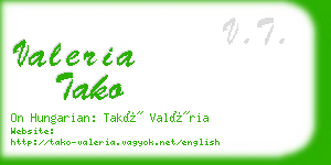 valeria tako business card